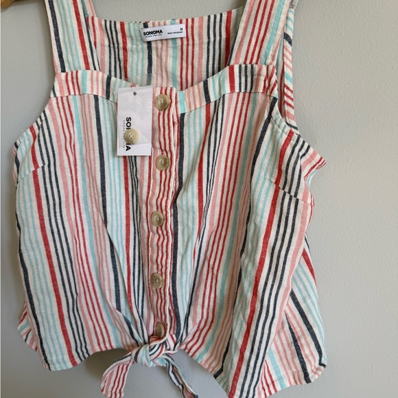 NWT Sonoma Linen Blend Tank - Picture 2 of 6